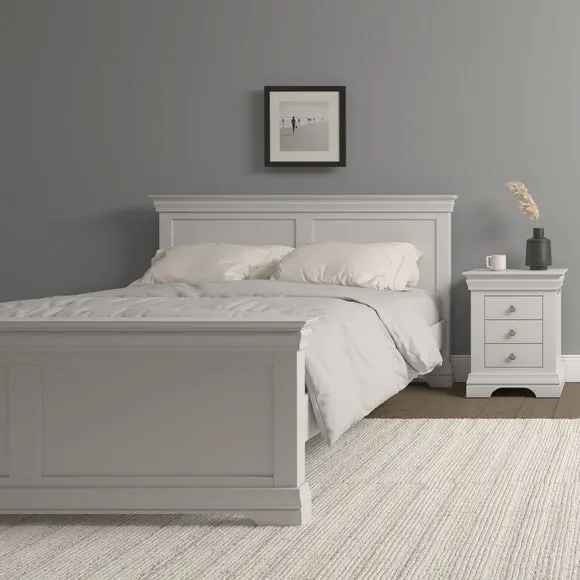 High End Bed Frame with Panels - Ivory image