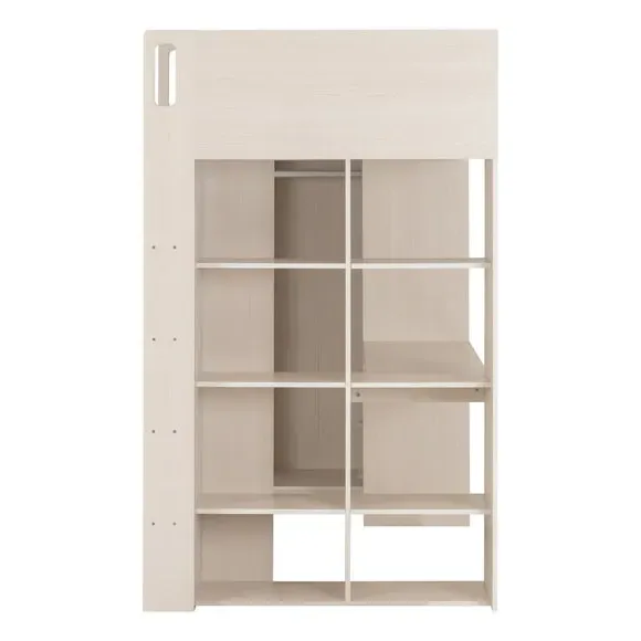 High Sleeper Bed with Desk - White, Grey