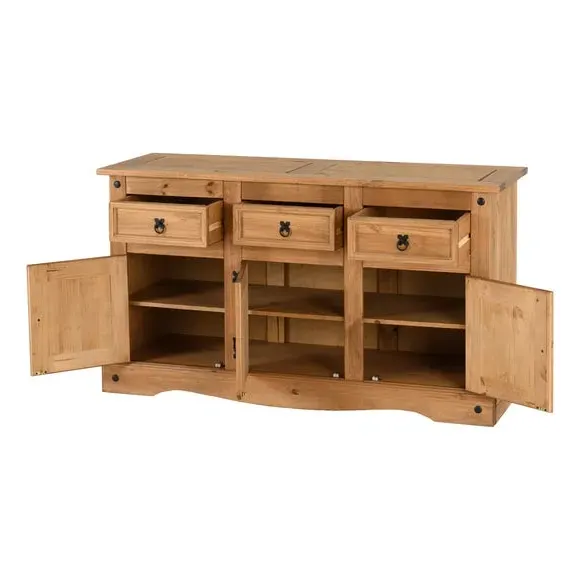 Large Sideboard with Storage - Natural, Pine