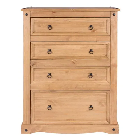 Low Bookcase with Distressed Finish - Pine