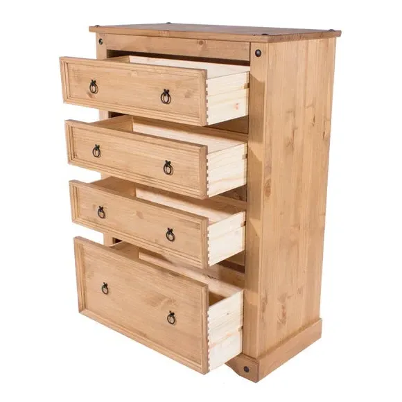 Low Bookcase with Distressed Finish - Pine