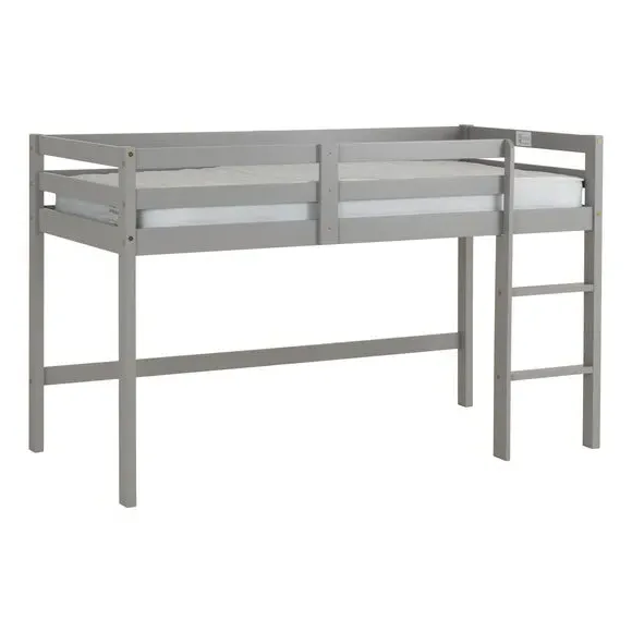 Mid Sleeper Bed Frame with Ladder - Slate
