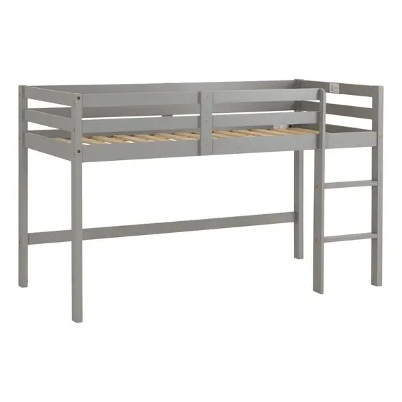 Mid Sleeper Bed Frame with Ladder - Slate