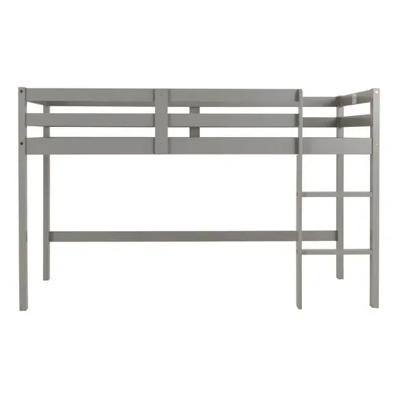 Mid Sleeper Bed Frame with Ladder - Slate