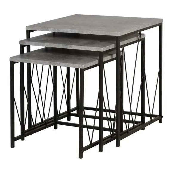 Nest of Tables Set - Grey, Metal image