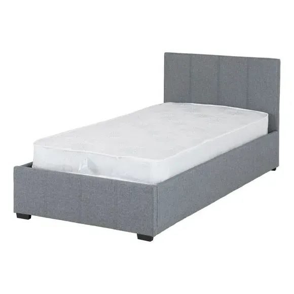 Ottoman Bed Frame with Storage - Grey, Linen