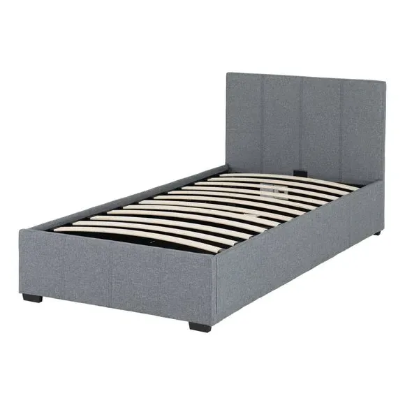 Ottoman Bed Frame with Storage - Grey, Linen
