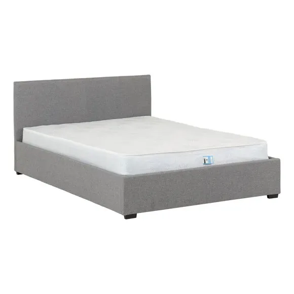 Ottoman Bed Frame with Storage - Grey, Linen