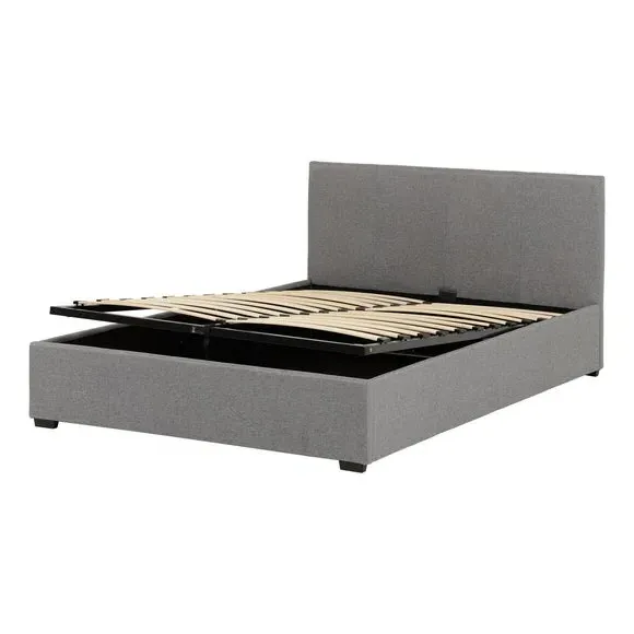 Ottoman Bed Frame with Storage - Grey, Linen