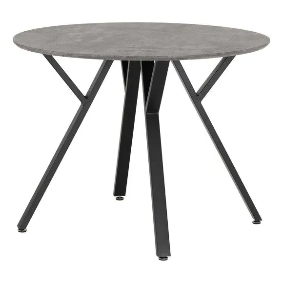 Round Dining Table - Grey, Concrete Effect image