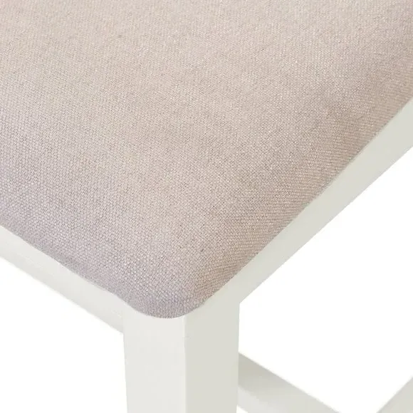 Set of 2 Cross Back Dining Chairs - Ivory, Wood
