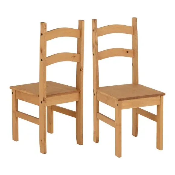 Set of 2 Dining Chairs - Pine, Solid Wood image