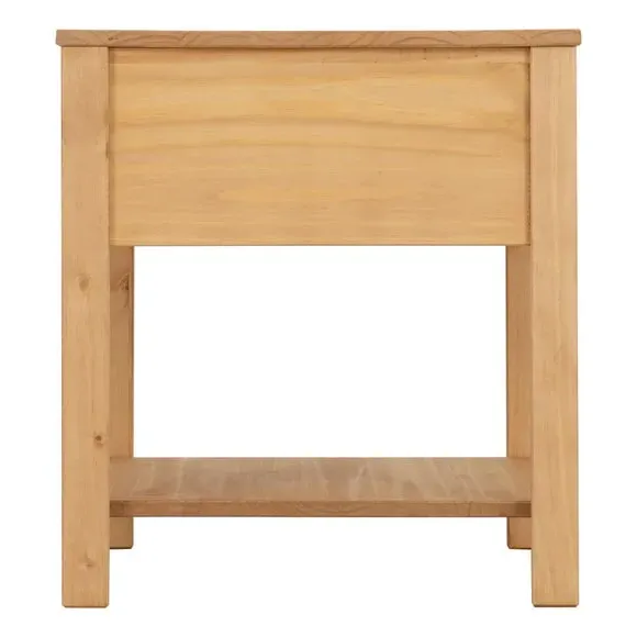 Side Table with Drawer - Brown, Rattan