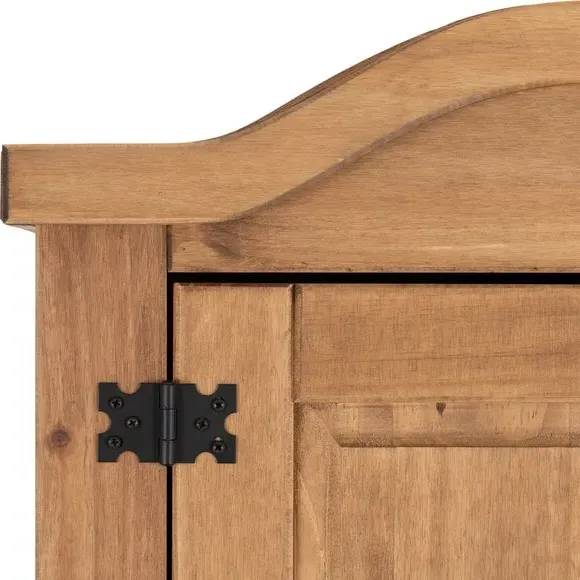 Single Wardrobe with Metal Fittings - Natural, Pine