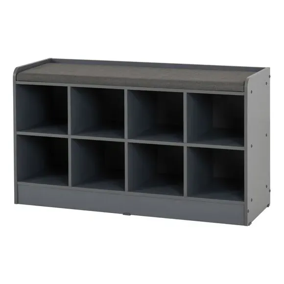 Storage Bench with Cushion - Grey