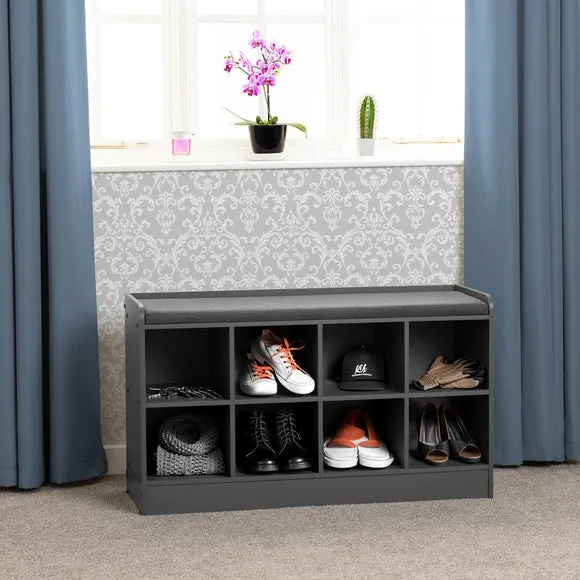 Storage Bench with Cushion - Grey image