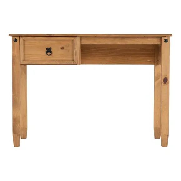 Study Desk with Drawer - Pine, Waxed Wood