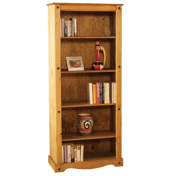 Tall Bookcase with Shelves - Natural, Pine image
