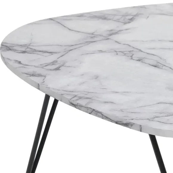 Triangular Coffee Table - Marble Effect