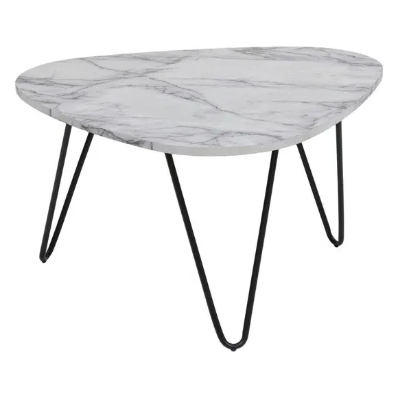 Triangular Coffee Table - Marble Effect image