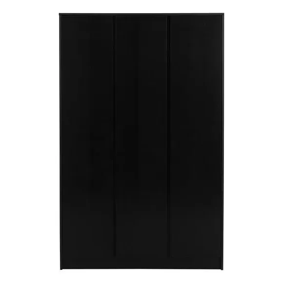 Triple Wardrobe with Storage - Black, Wood