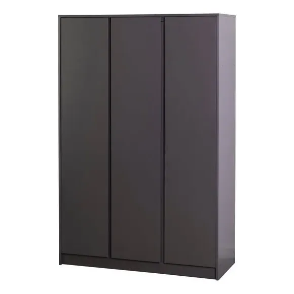 Triple Wardrobe with Storage - Grey, Wood