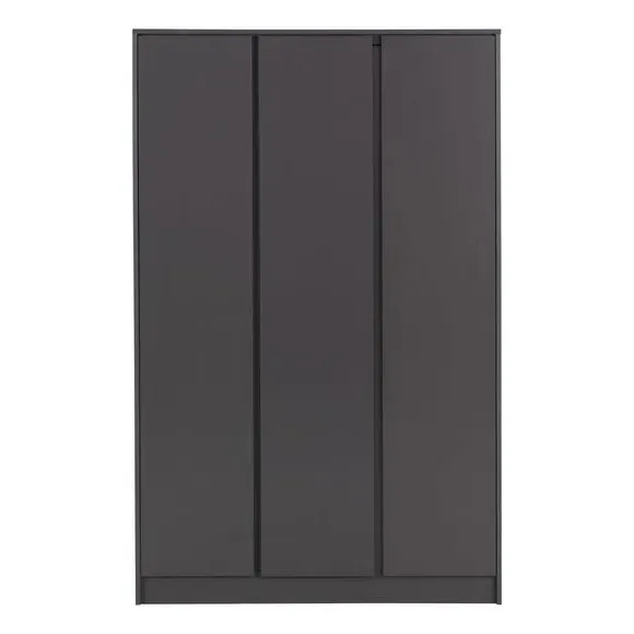 Triple Wardrobe with Storage - Grey, Wood