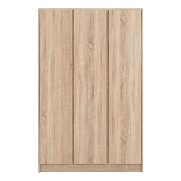 Triple Wardrobe with Storage - Oak, Wood