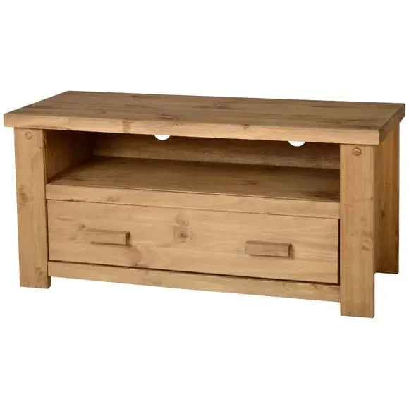 TV Unit with Drawer - Natural, Pine image