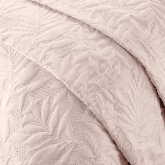 Double Bedspread 3D Floral Print - Blush, Polyester