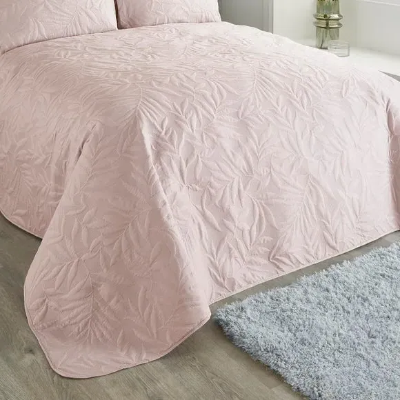 Double Bedspread 3D Floral Print - Blush, Polyester image