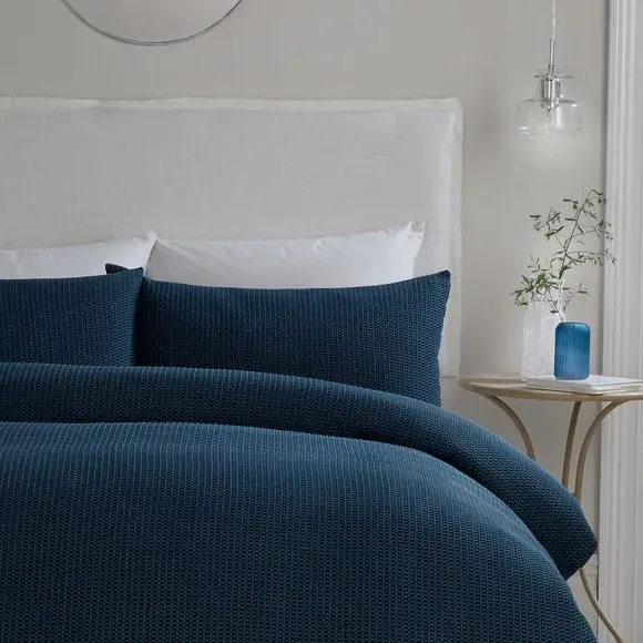 Duvet Cover and Pillowcase Set - Navy, Cotton