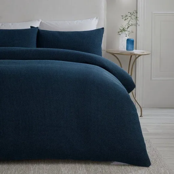 Duvet Cover and Pillowcase Set - Navy, Cotton