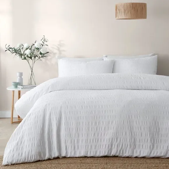 Duvet Cover Set with Pillowcase - White