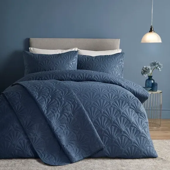 Duvet Cover Set with Pillowcases - Blue
