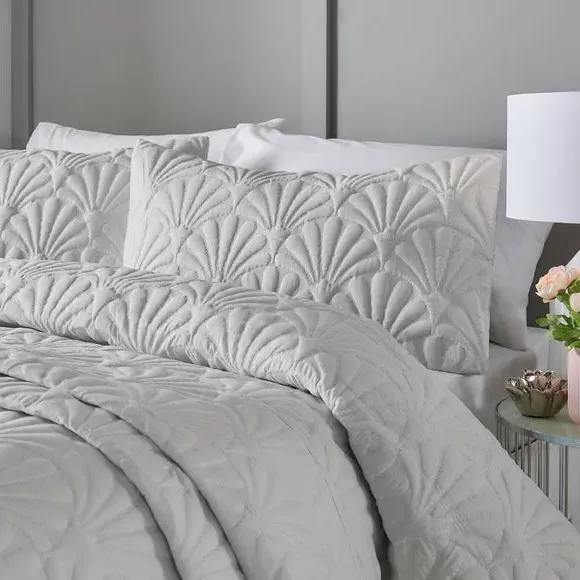Duvet Cover Set with Pillowcases - Silver