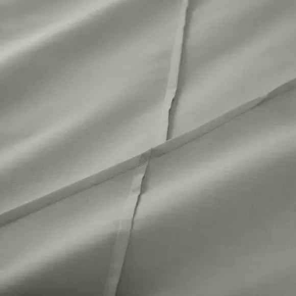 Duvet Cover Set with Pleated Detail - Grey