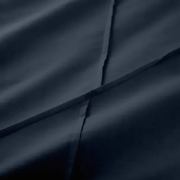 Duvet Cover Set with Pleated Detail - Navy
