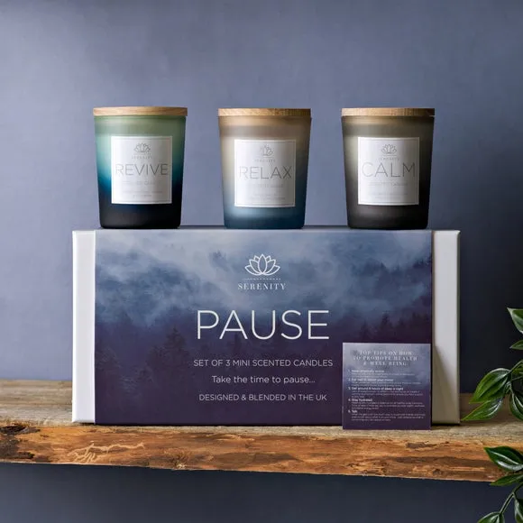 3-Piece Scented Candle Gift Set - Blue, Wax image