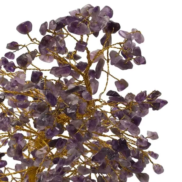 Amethyst Gemstone Tree - Purple, Metal