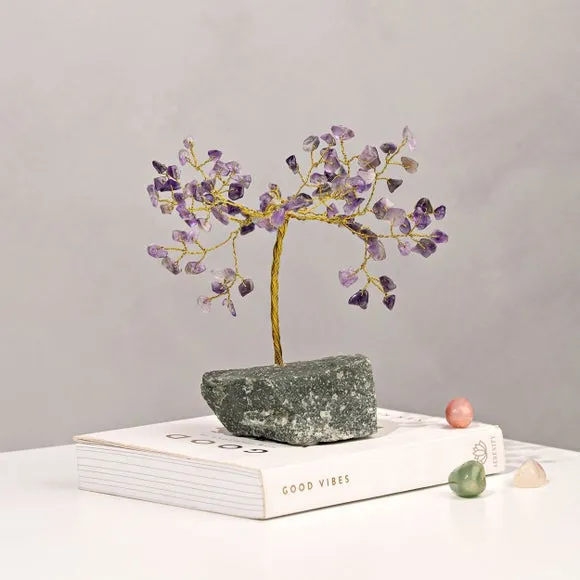 Amethyst Gemstone Tree - Purple, Metal image