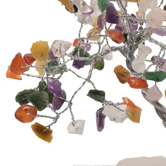 Gemstone Tree Decor - Multicolor, Metal