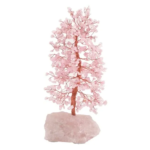 Gemstone Tree Decor - Pink, Rose Quartz