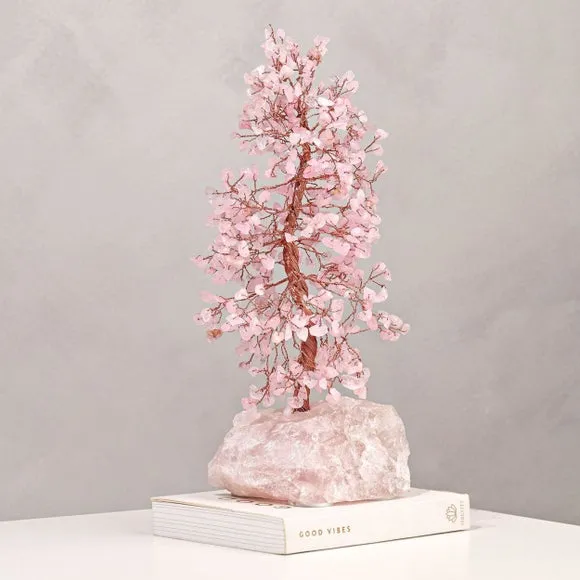 Gemstone Tree Decor - Pink, Rose Quartz