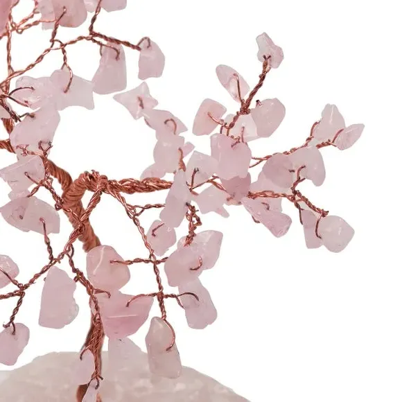Gemstone Tree Decor - Pink, Rose Quartz