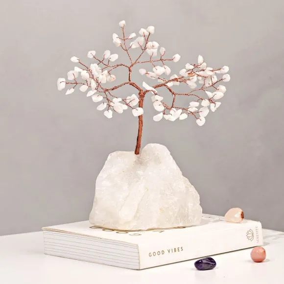 Gemstone Tree Ornament - White, Jade Crystal image
