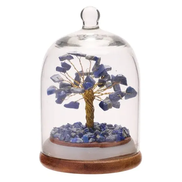 Glass Dome Tree Decoration - Blue, Lapis Lazuli image