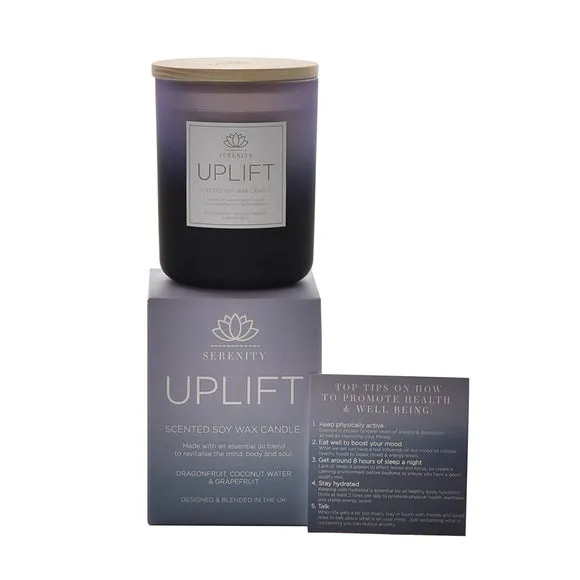 Scented Candle with Wooden Lid - Purple image