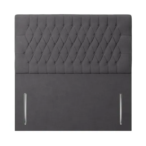 Chesterfield Headboard Floor Standing - Grey, Tweed