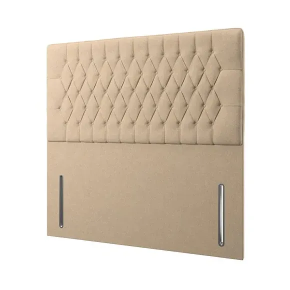 Chesterfield Headboard Floor Standing - Natural, Tweed